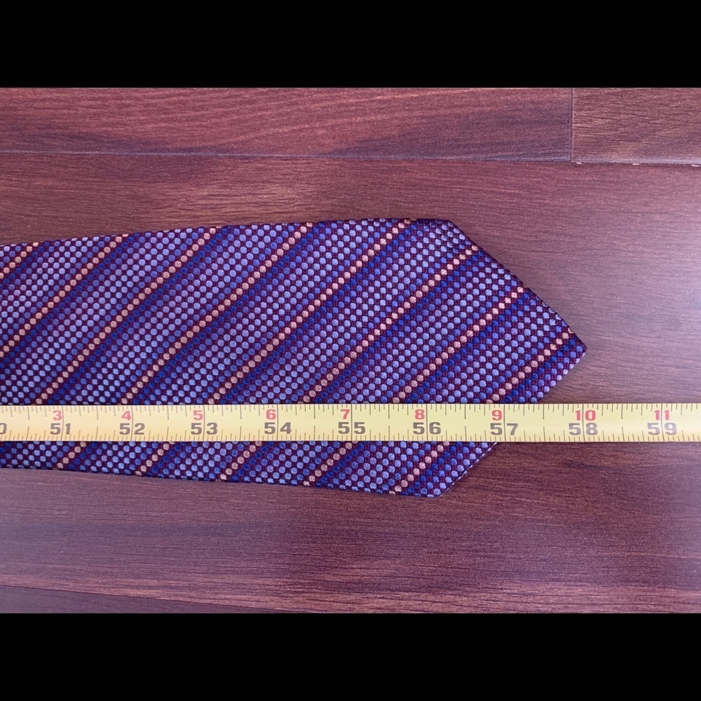 Express Purple and Gold Striped Tie - Picture 9 of 9